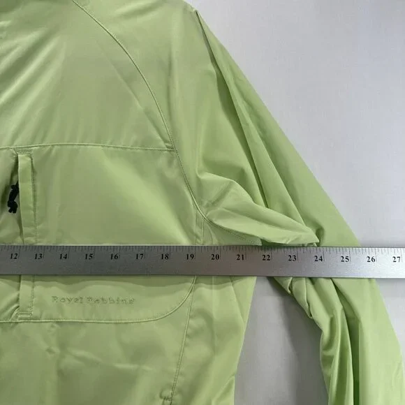 Royal Robbins Jacket Mens M Full Zip Hooded Windbreaker Lightweight Citron Green - Picture 7 of 12